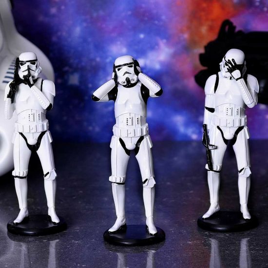 Action Figures |  Original Stormtrooper Three Wise Sci-Fi Figurines, White, 14Cm Action Figures Action Figures