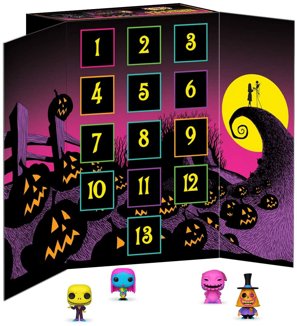 Advent Calendars |  Pop! 63959 Advent Calendar: 13 Days – The Nightmare Before Christmas (Blacklight) Advent Calendars Advent Calendars