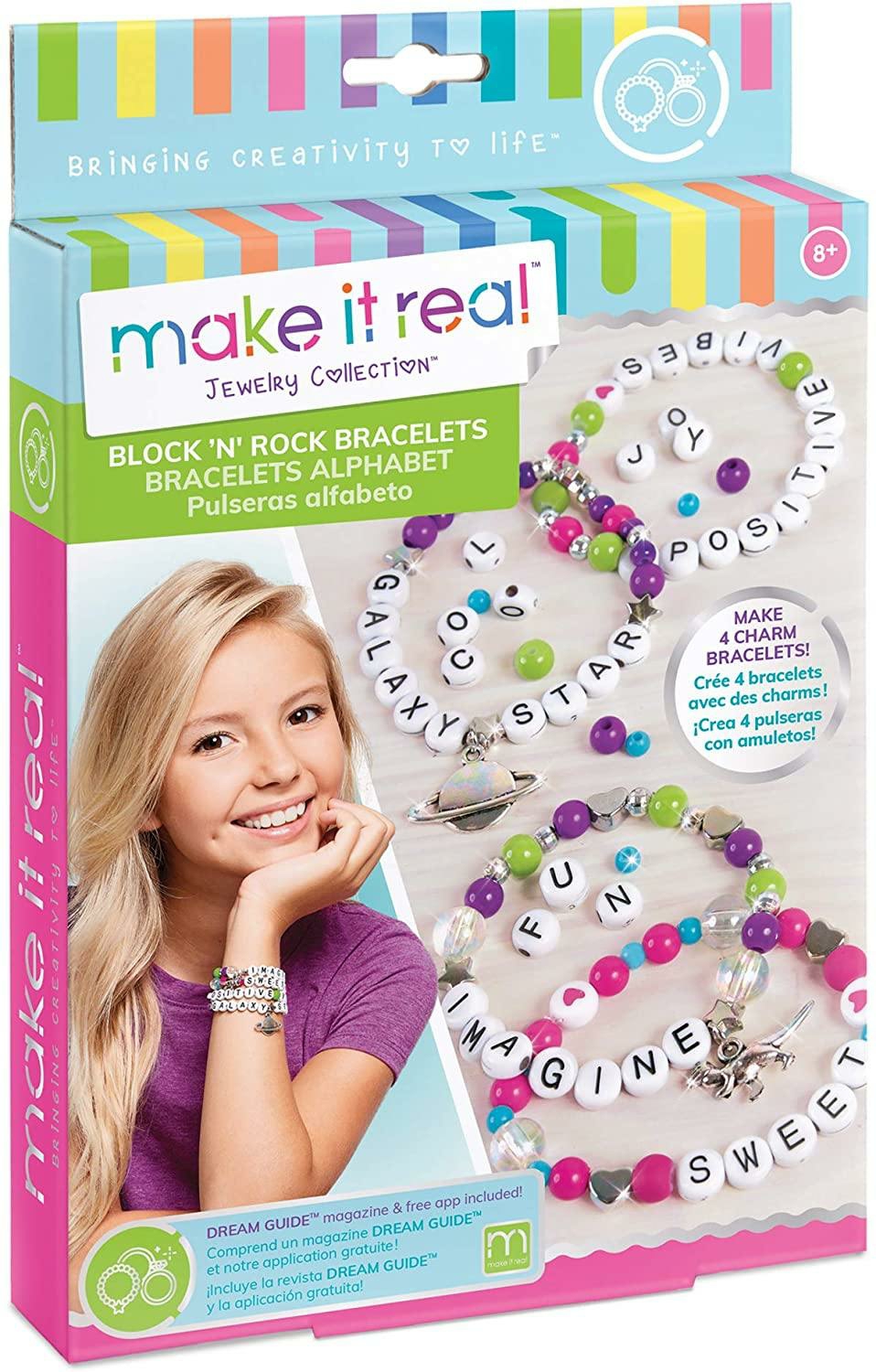 Arts & Crafts |  Block N Rock Bracelets Diy Alphabet Beads & Charms Bracelet Making Kit For Girls Arts & Crafts Arts & Crafts