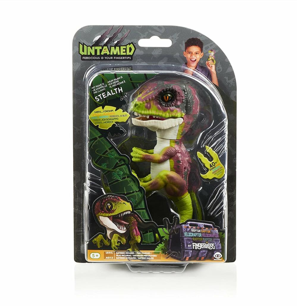 Electronic Toys |  Untamed Raptor By Fingerlings – Stealth Green – Interactive Collectible Baby Dinosaur – By Wowwee Electronic Toys Electronic Toys