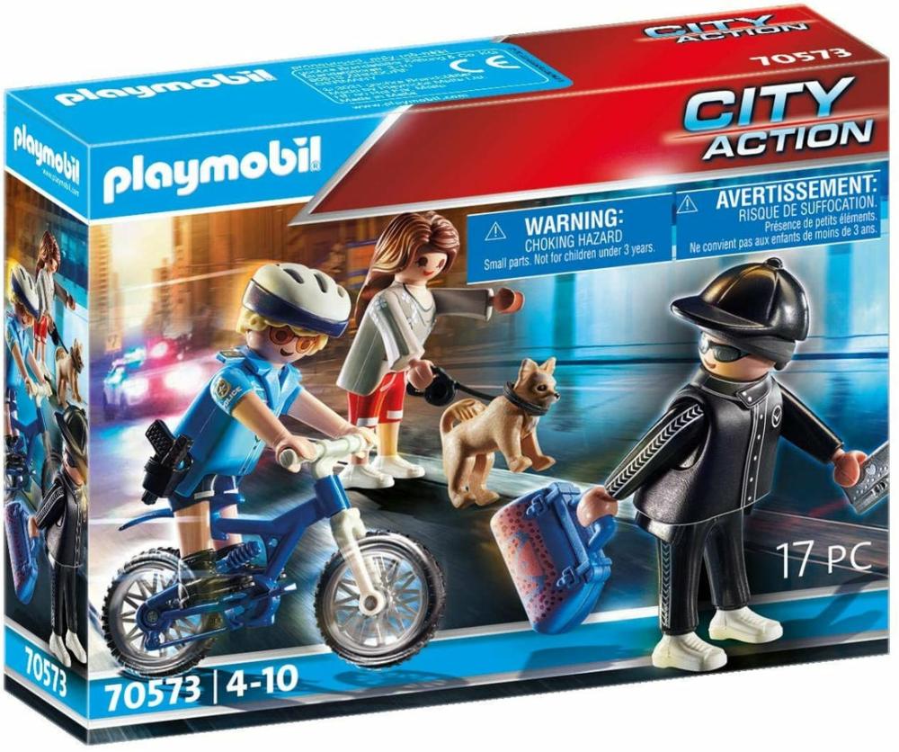 Playsets & Building |  70573 City Action Police Bicycle With Thief For Children Ages 4 – 10 Playsets & Building Playsets & Building