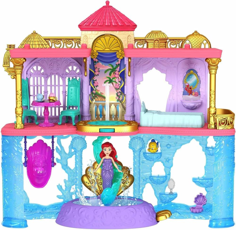 Playsets & Building |  Princess Toys, Ariel Stackable Castle Doll House With Small Doll Playsets & Building Playsets & Building